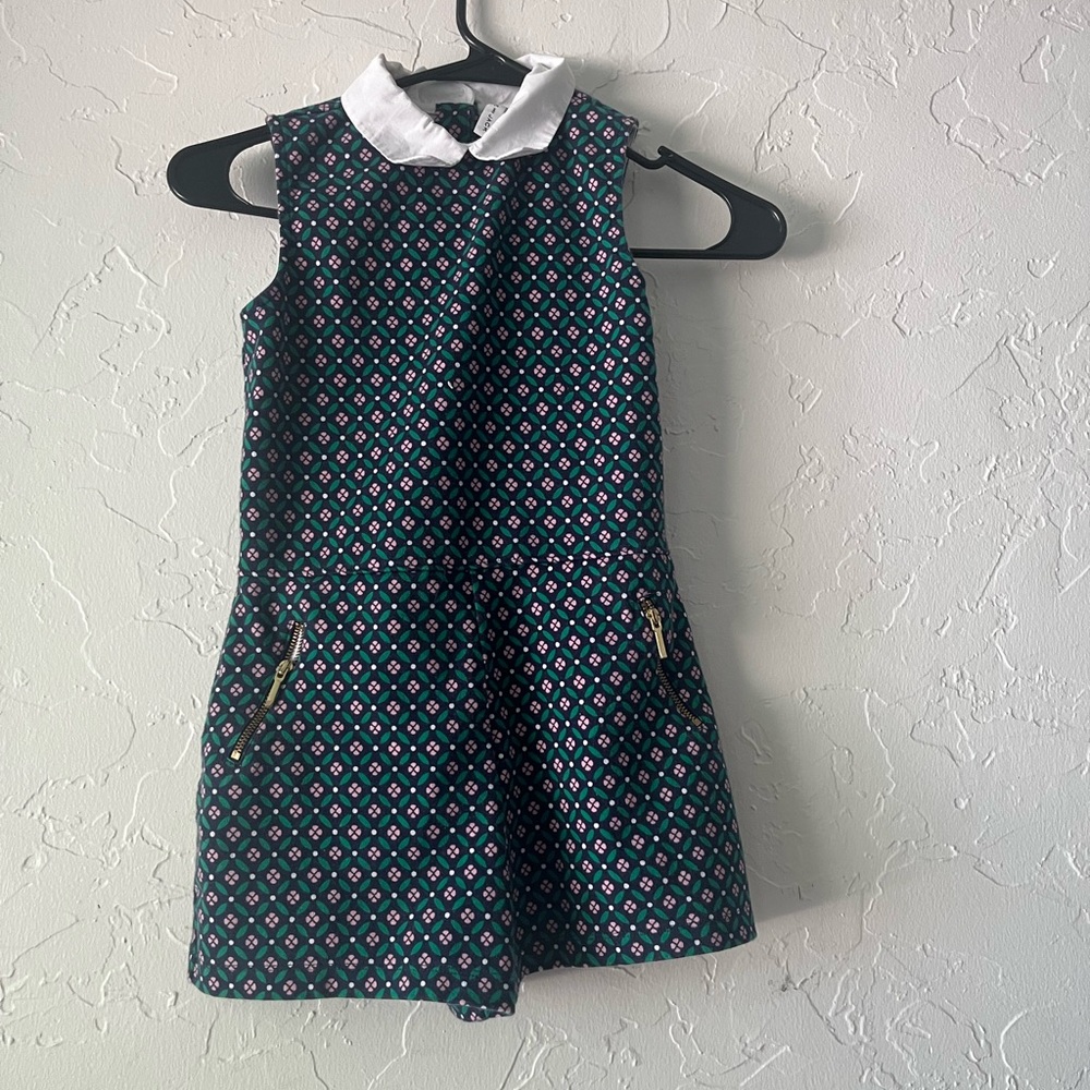 Janie and Jack White and Blue Pleated Sheath Dress